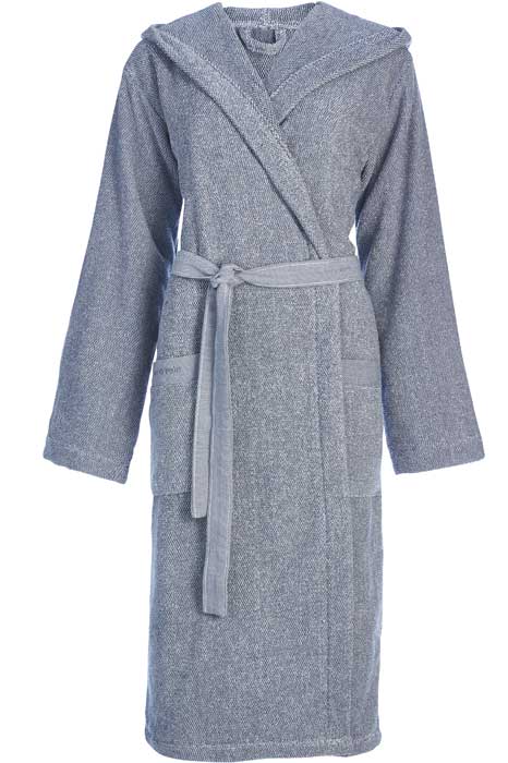 Produktbillede af Marc Ó Polo Melange Morgenkåbe nistret støvet blå XXL på tilbud i høj kvalitet