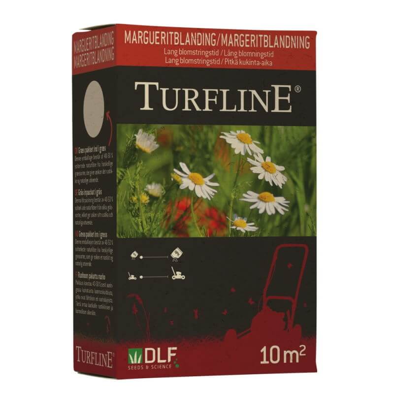 Produktbillede af Turfline Marguerit blomsterfrø 10 m2 på tilbud i høj kvalitet