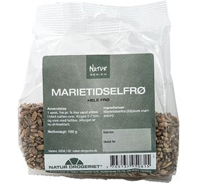 Produktbillede af ND Marietidselfrø Hele100 g. på tilbud