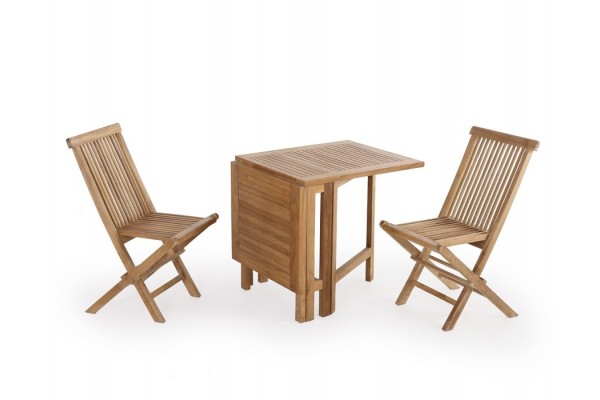 Produktbillede af Marstal Teak Cafesæt m/2 Kiel stole på tilbud i høj kvalitet