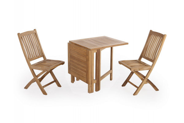 Produktbillede af Marstal Teak Cafesæt m/2 Mia stole u/armlæn på tilbud i høj kvalitet