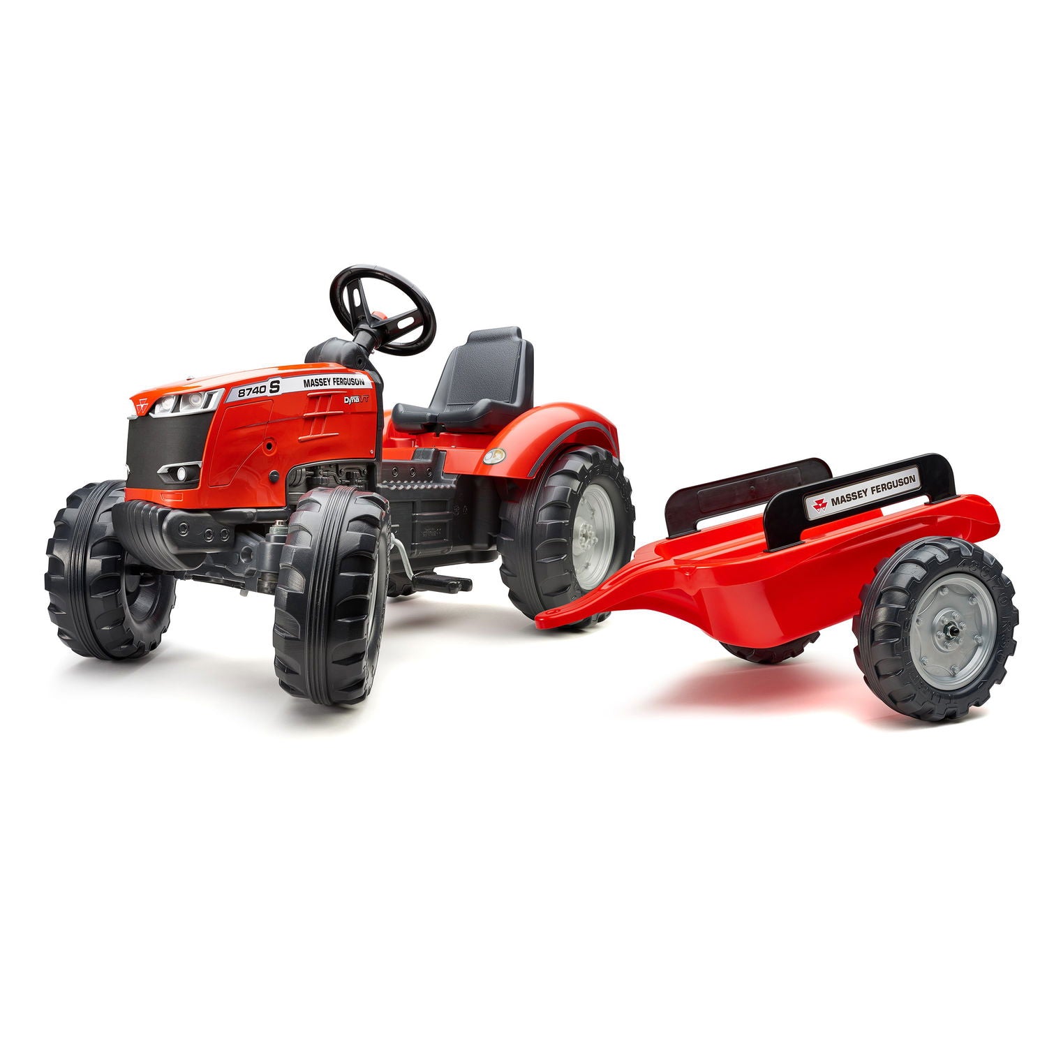 Produktbillede af Massey Ferguson pedaltraktor inkl. vogn på tilbud i høj kvalitet