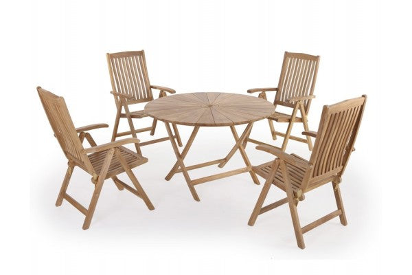 Produktbillede af Matahari 120 Devon Teak Havemøbelsæt på tilbud i høj kvalitet