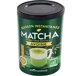 Detaljeret produktbillede af NatureSoursce Matcha Instant latté Havre Ø 170g. på tilbud