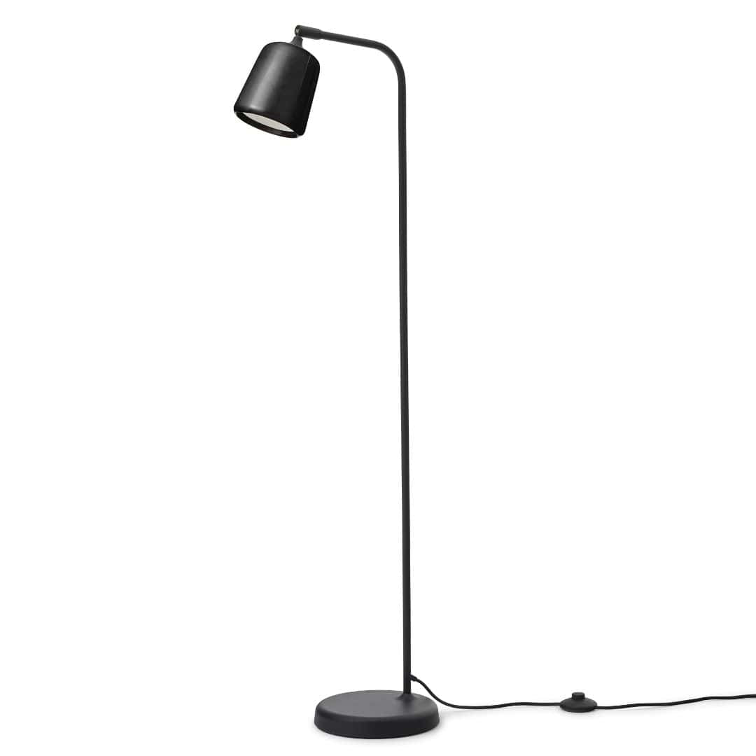 Produktbillede af Material Gulvlampe Sort Marmor m. Sort Base New Works i premium kvalitet