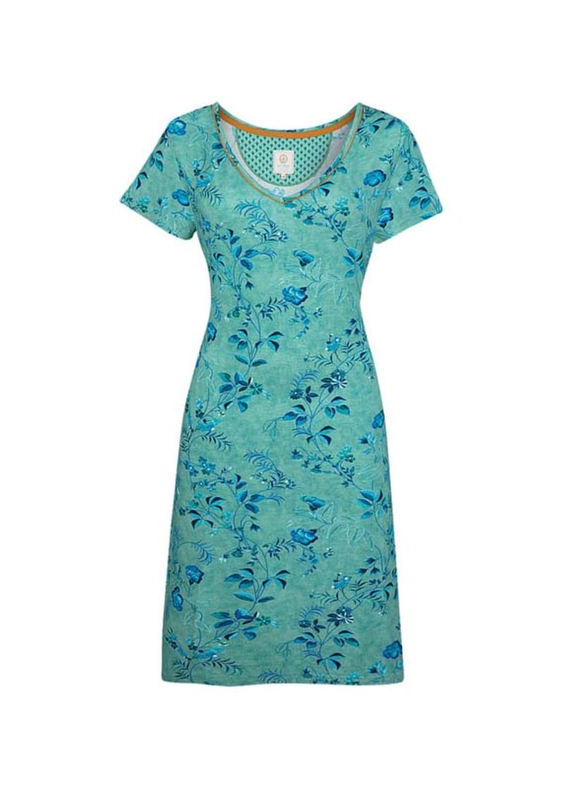 Produktbillede af XS Djoy Short Sleeve Nightdress Tokyo Blossom Green på tilbud i høj kvalitet
