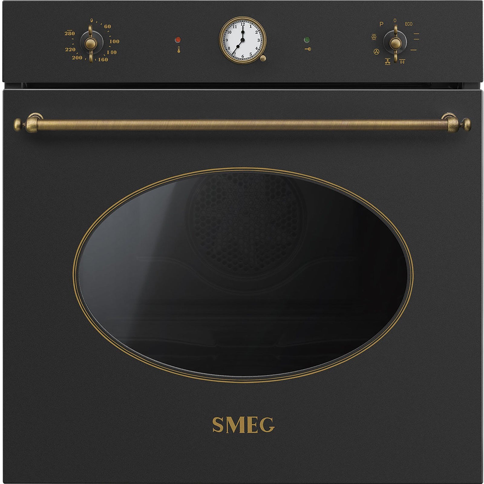 Smeg Smeg 60cm Colonial Multifunktionsovn m. Pyrolyse, Antracit – produktvisning (Ovn)