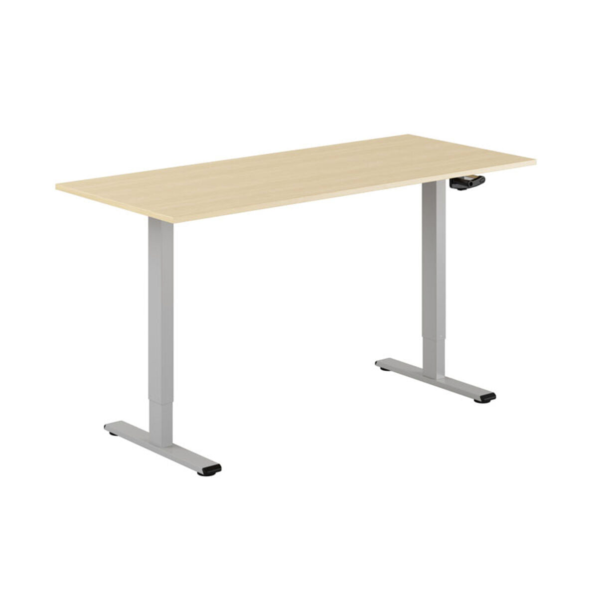 Produktbillede af ECO Hæve/Sænkebord manuelt 160x70cm Birk-sort på tilbud
