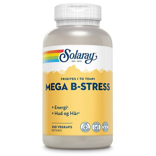 Produktbillede af Solaray Mega B-Stress 250 kapsler på tilbud
