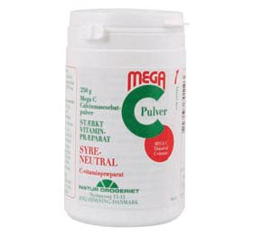 Detaljeret produktbillede af ND Mega C vitamin calciumascorbat 250g. på tilbud