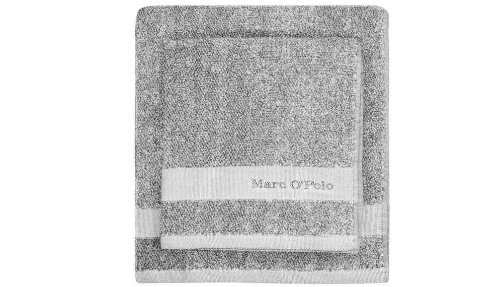 Produktbillede af Marc Ó Polo Melange Håndklæde Grå/off hvid Badehåndklæde 70x140 på tilbud i høj kvalitet