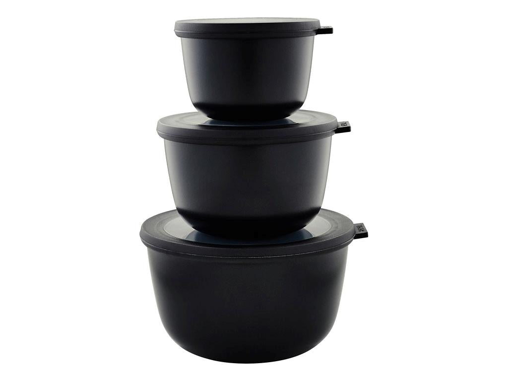 Produktbillede af Mepal Cirqula høj Skålesæt sæt af 3 Sort i premium kvalitet