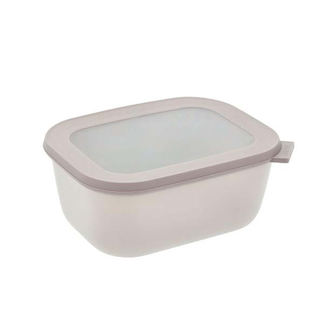 Produktbillede af Mepal Cirqula Rektangulær skål m/låg 1500 ml Nordic white i premium kvalitet