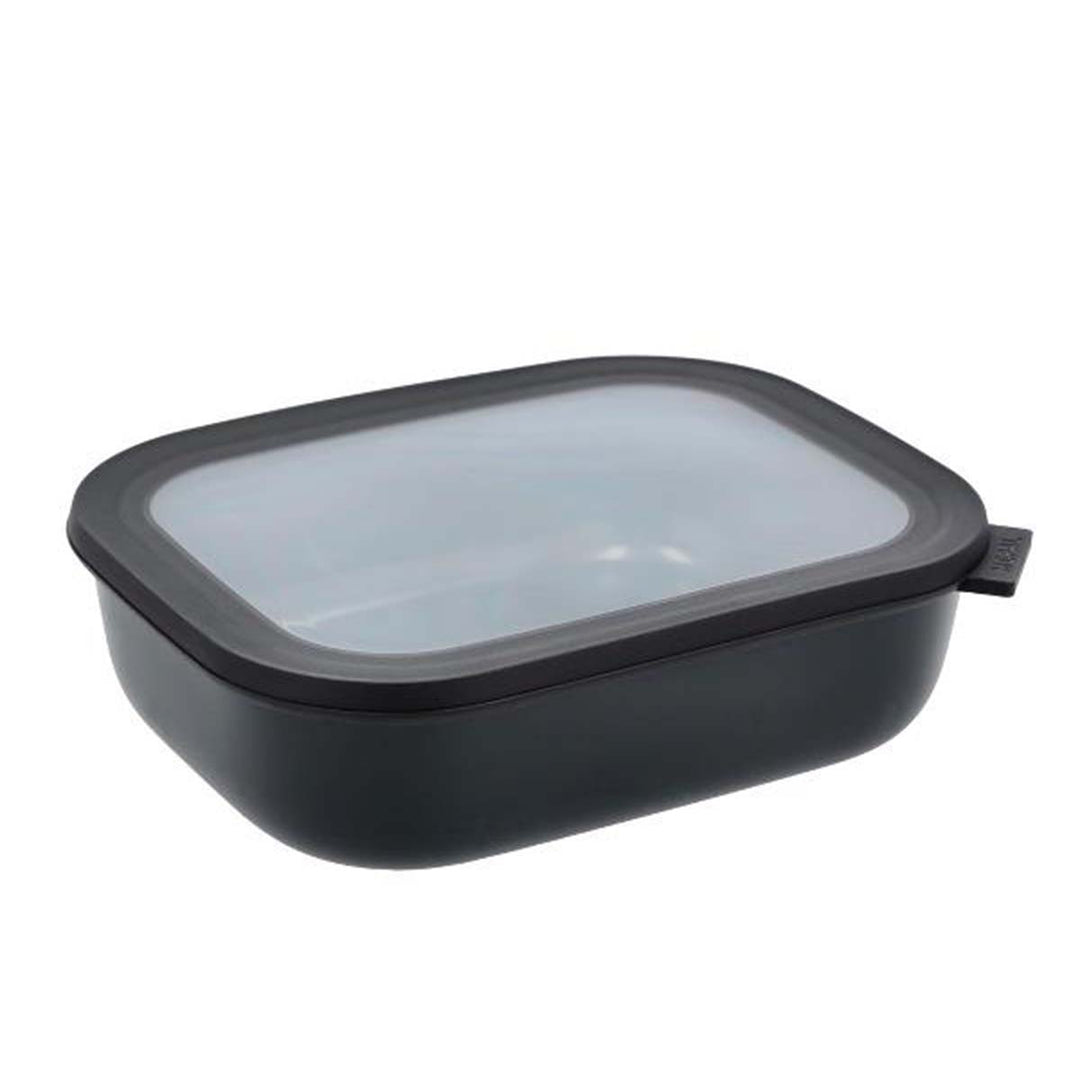 Produktbillede af Mepal Cirqula Rektangulær skål m/låg 2000 ml Black i premium kvalitet