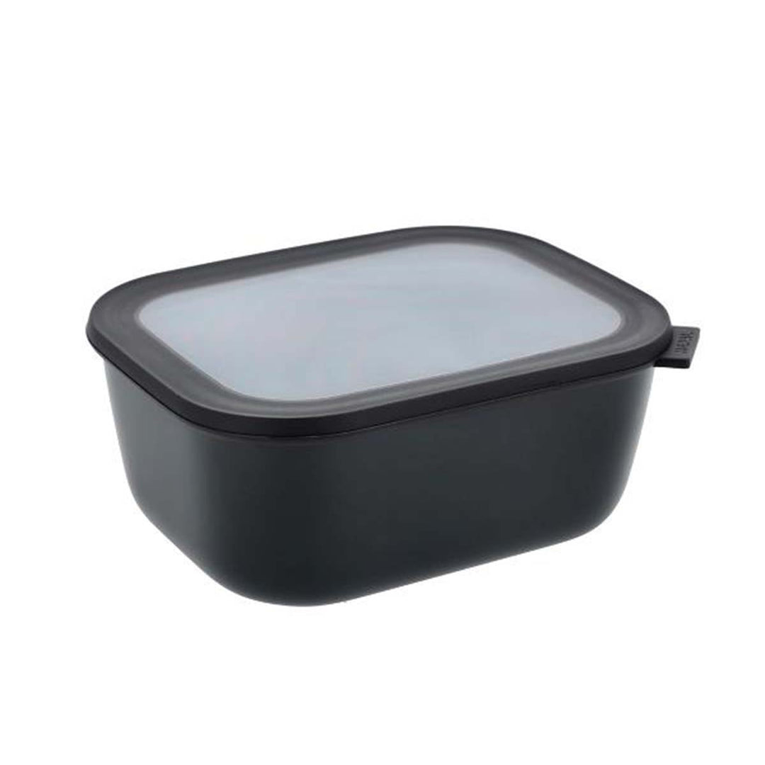 Produktbillede af Mepal Cirqula Rektangulær skål m/låg 3000 ml Black i premium kvalitet