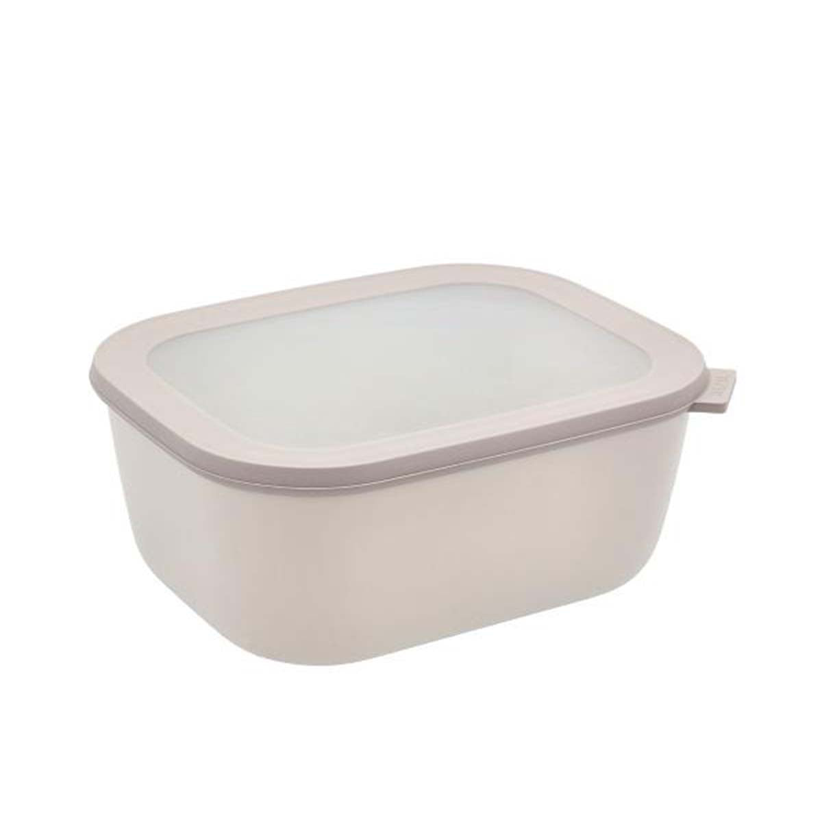 Produktbillede af Mepal Cirqula Rektangulær skål m/låg 3000 ml Nordic white i premium kvalitet