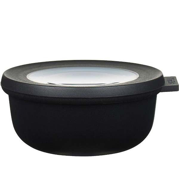 Produktbillede af Mepal Cirqula skål m/låg Dia. 12 x 6 cm 350 ml Sort i premium kvalitet