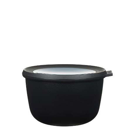 Produktbillede af Mepal Cirqula skål m/låg Dia. 15 x 10 cm 1000 ml Black i premium kvalitet