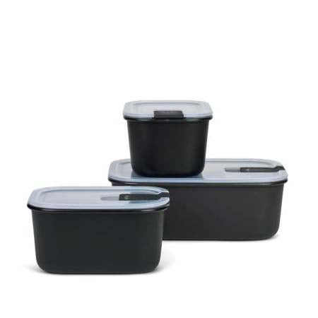 Produktbillede af Mepal EasyClip Husholdningsbokssæt 3 dele Nordic black i premium kvalitet