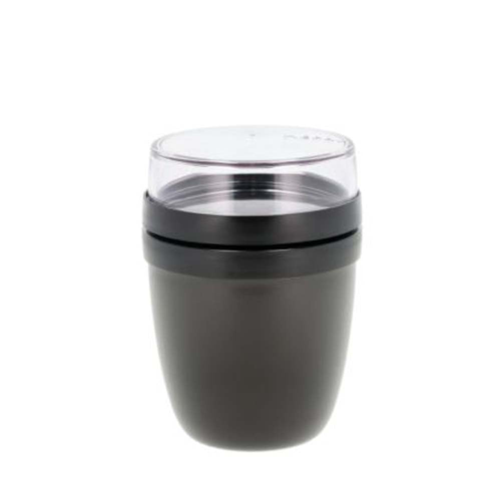 Produktbillede af Mepal Ellipse Frokostbæger mini 300+120 ml Nordic black i premium kvalitet