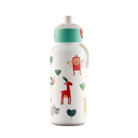 Produktbillede af Mepal Pop-up Animal Friends Drikkeflaske 400 ml i premium kvalitet