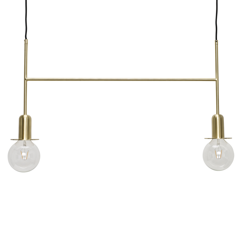 Hübsch Interiør Twice - Messing Loftlampe med Pære ❤ Stort online udvalg i Hübsch Interiør ❤ Billig fragt og hurtig levering 2 - 5 hverdage ❤ Varenummer: BYH-1418139 / Ean: 5712772068991 på lager - Udsalg på Loftlamper - Over 785 kendte brands på udsalg