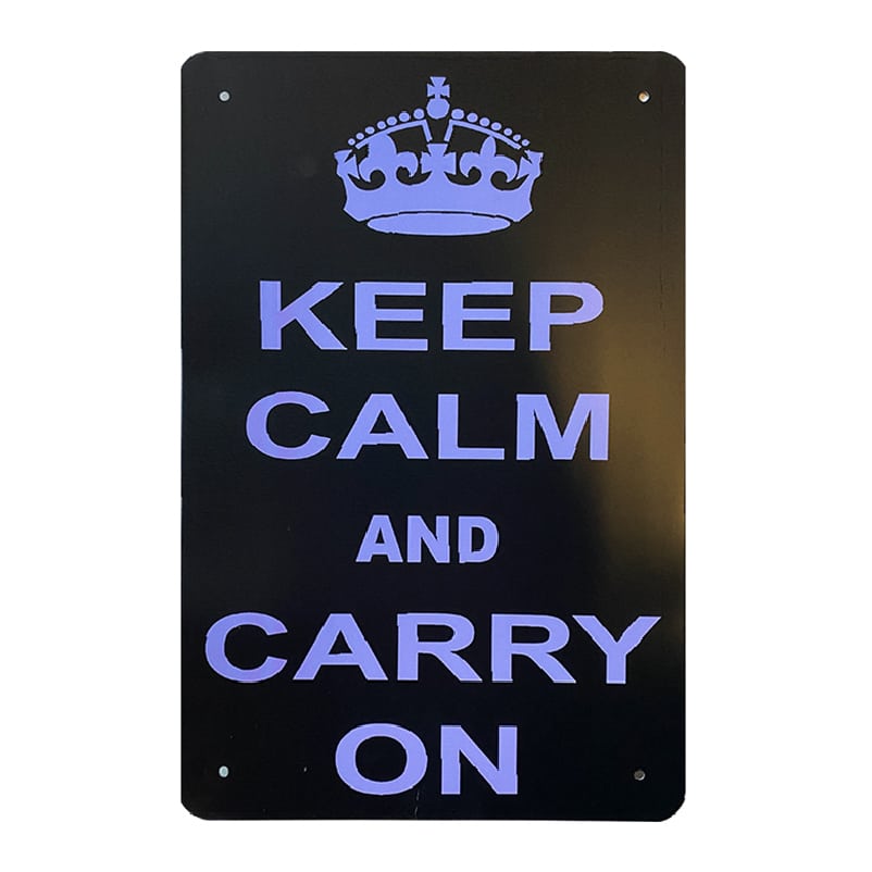 Produktbillede af Køb Metalskilt Keep Calm på tilbud