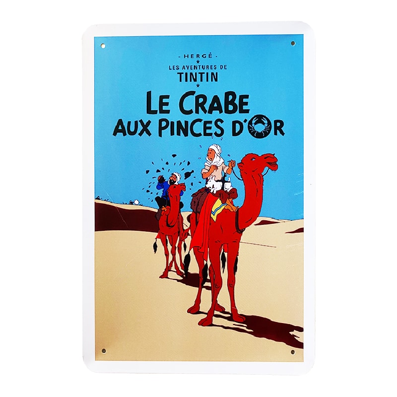 Produktbillede af Køb Metalskilt TinTin Le Crabe på tilbud