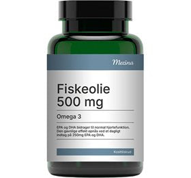 Produktbillede af Mezina Fiskeolie Omega-3 500 mg 180 kap. på tilbud i brug