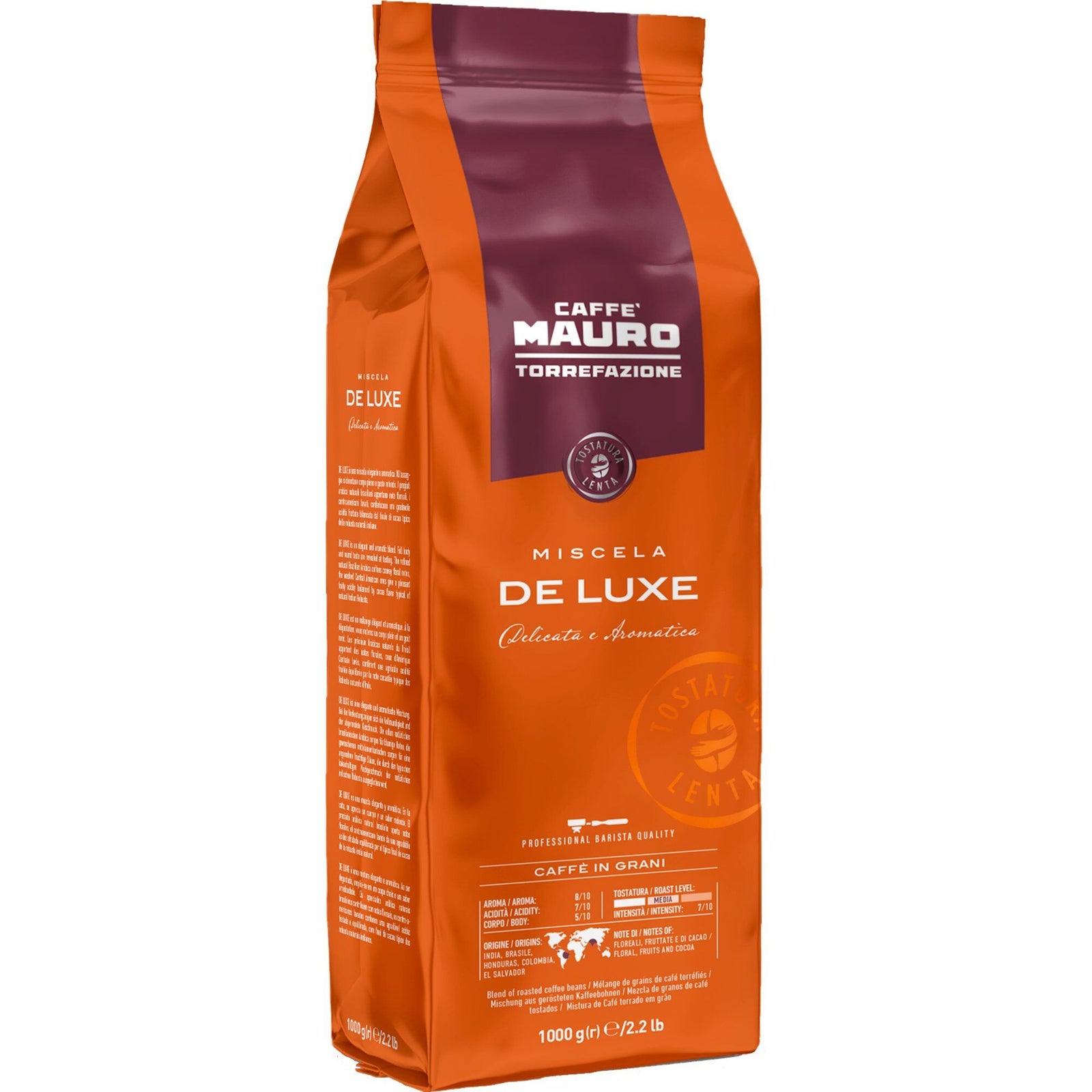 Caffe mauro Caffe mauro De Luxe 1 kg – produktfoto (Kaffebønner)