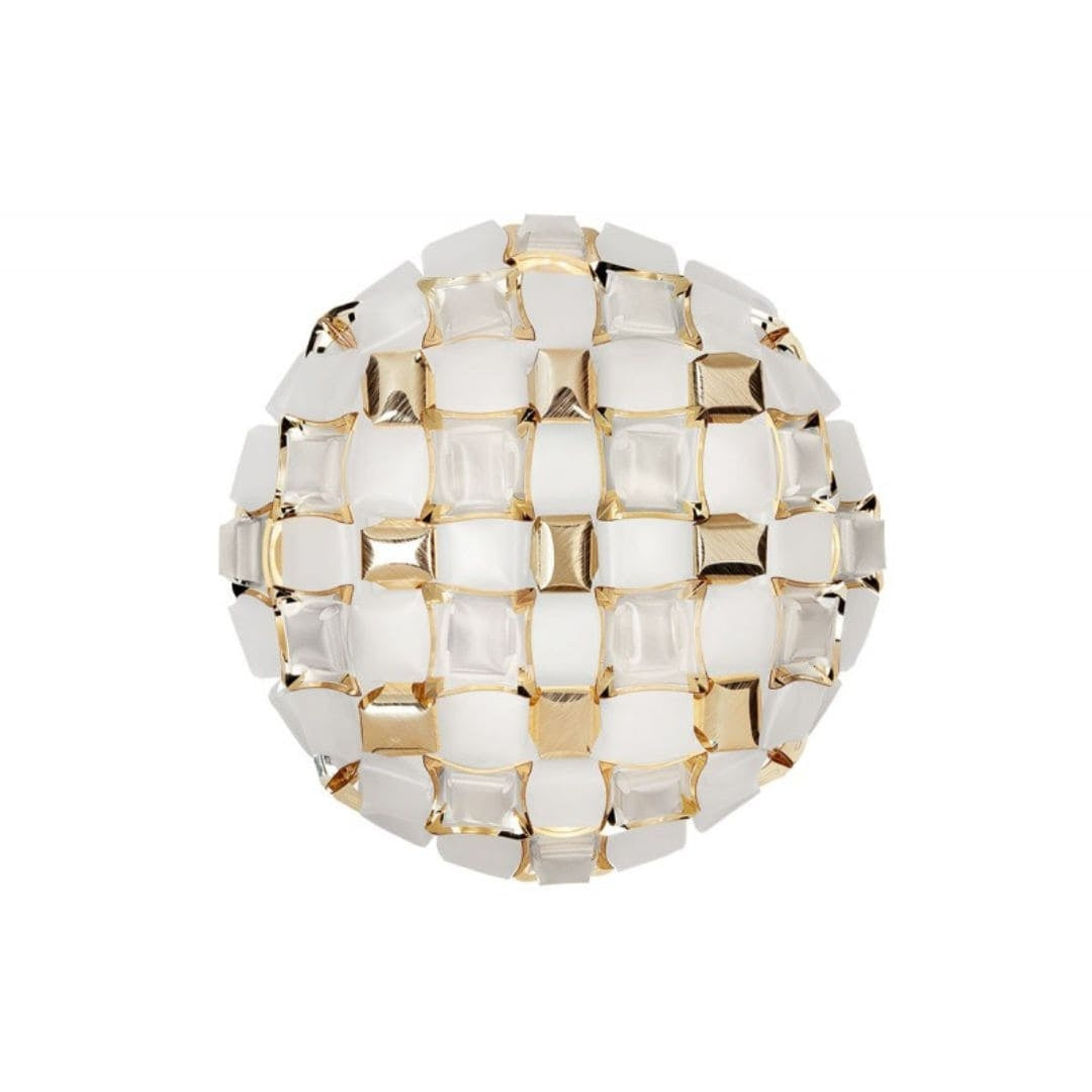 Produktbillede af MIDA L Loft/Væglampe Hvid/Guld Ø67 SLAMP i premium kvalitet