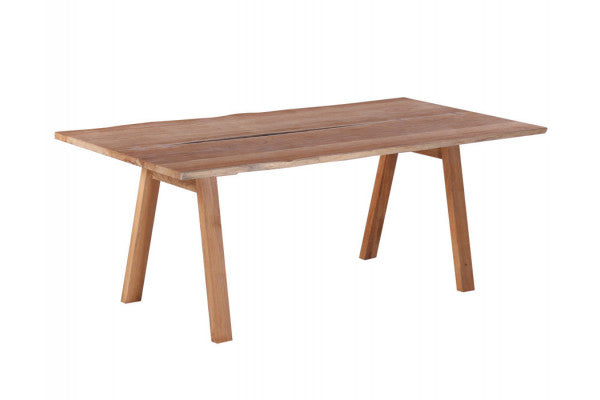 Produktbillede af Mika Plankebord 90x200 cm m/bordben i teak Skrå på tilbud i høj kvalitet