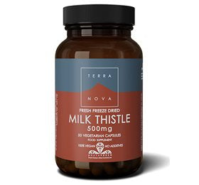 Produktbillede af Terranova Milk Thistle marietidsel 500mg 50 kapsler på tilbud