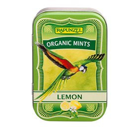 Detaljeret produktbillede af Rapunzel Mintpastiller m. citron Ø 50g. på tilbud