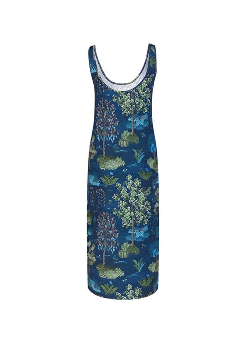 Produktbillede af XL Dariska Sleeveless Nightdress Japanese Garden Blue på tilbud i høj kvalitet