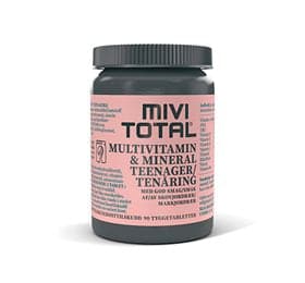 Stort online udvalg i Mivi Total Teenager multivitamin & mineraler 90 tab. ❤ ❤ Hurtig levering: 1 - 2 Hverdage og gratis fragt v/køb over 295 kr. GLS til pakkeshop ❤ Varenummer: HG-50493 og barcode / Ean: 7350028547821 på lager - Kæmpe udvalg i Børn - Over 454 design mærker på udsalg