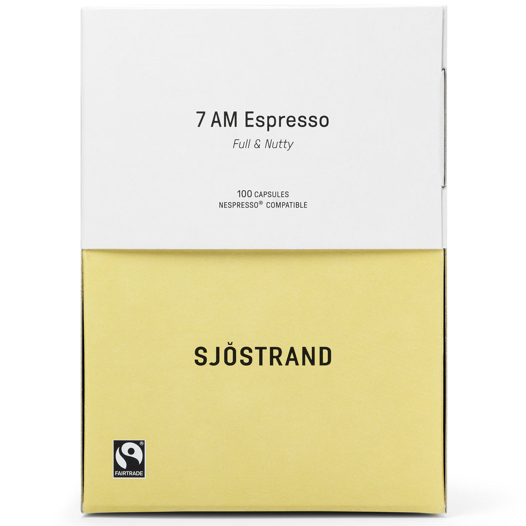 Sjöstrand coffee Sjöstrand coffee 7 AM Espresso kaffekapsler 100 stk. ❤ frontbillede (Kaffekapsler)