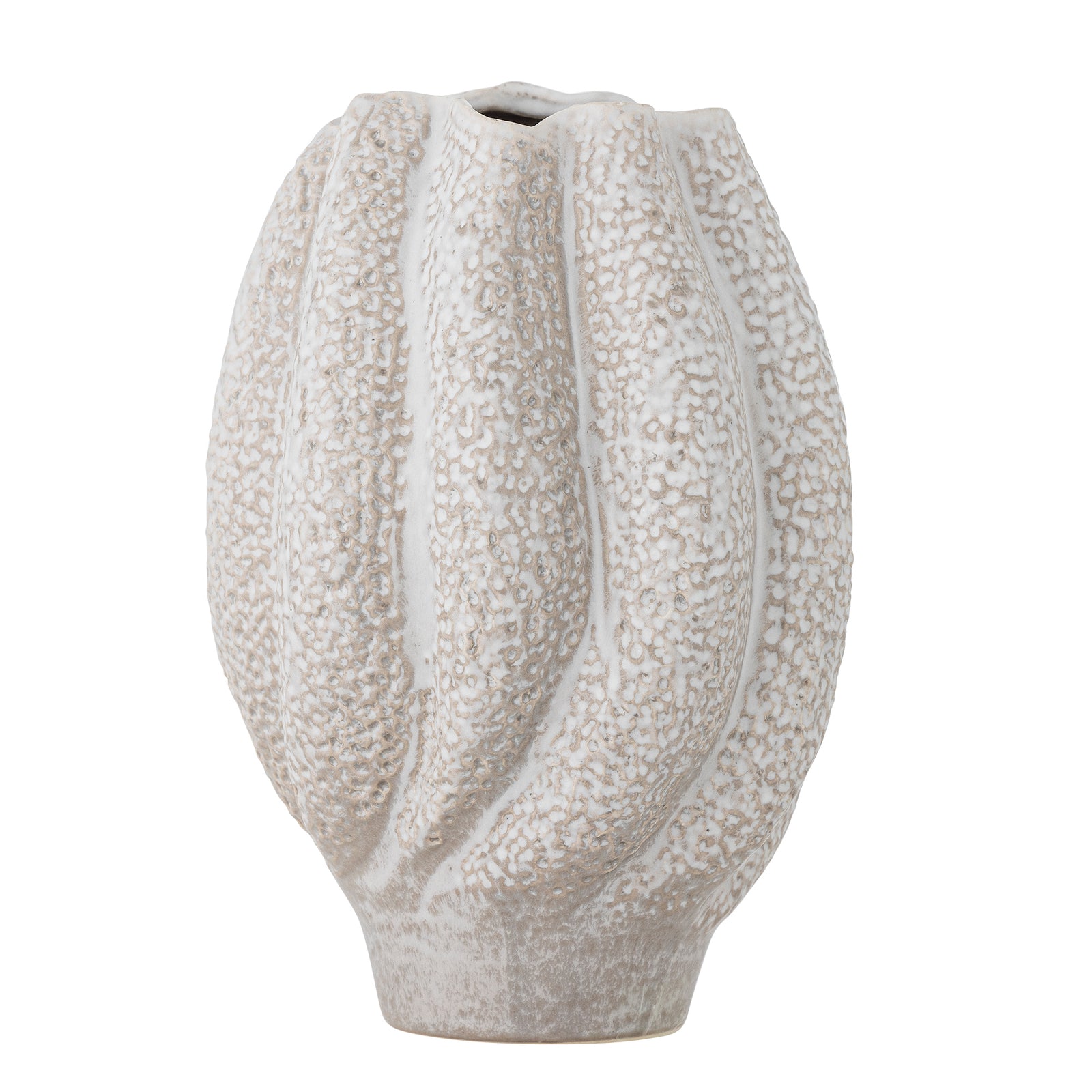 Produktbillede af BLOOMINGVILLE Cove vase hvid stentøj H:28 i premium kvalitet