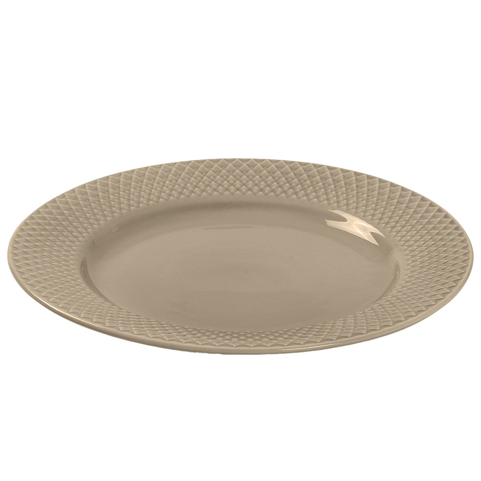 Lyngby porcelæn Lyngby porcelæn Rhombe Earth frokosttallerken 23 cm, clay – produktvisning (Morgenmadstallerken)