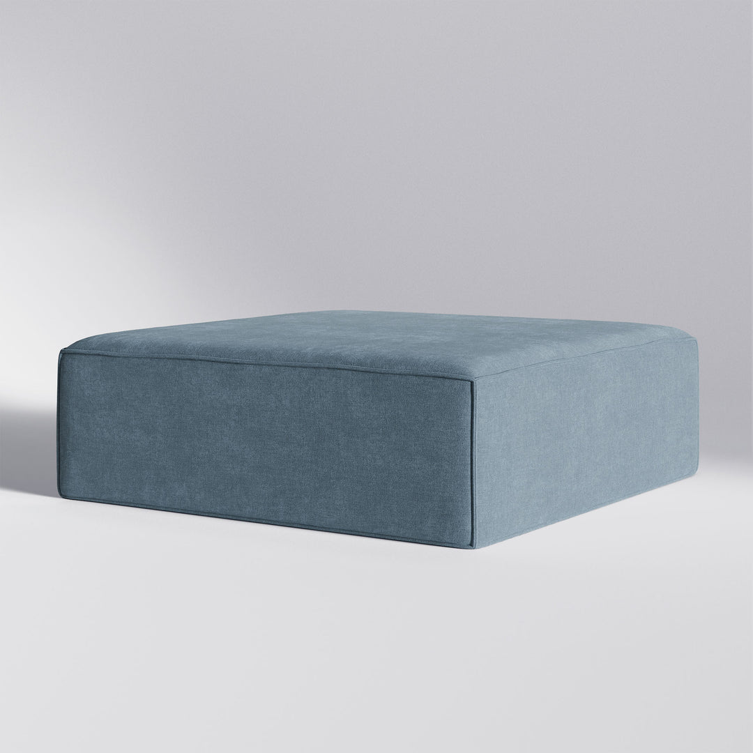 Blåt Moduri Lounge pufmodul fra Zederkof med rummelig overflade og moderne design