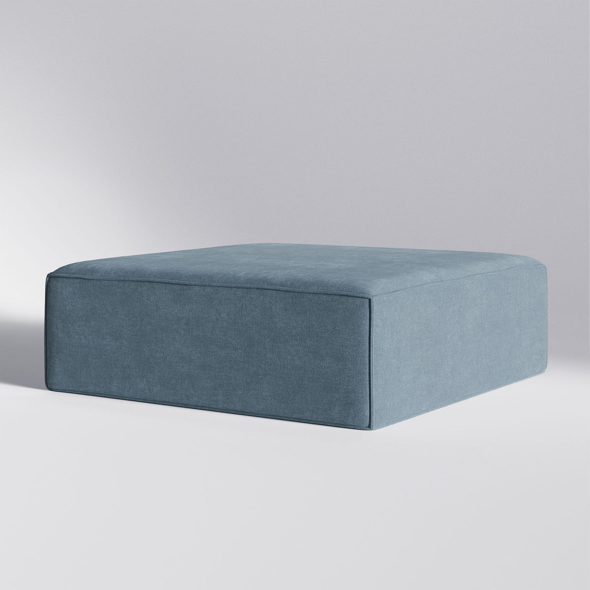 Blåt Moduri Lounge pufmodul fra Zederkof med rummelig overflade og moderne design