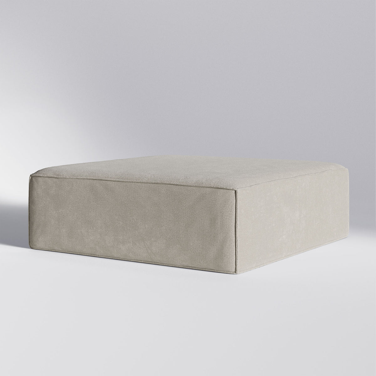 Beige Moduri Lounge pufmodul med rummelig overflade