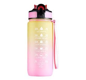Se Motivationsflaske 600 ml Pink/Gul ❤ Kæmpe udvalg i KopK ❤ Hurtig levering: 1 - 2 Hverdage samt billig fragt - Varenummer: HG-55915 og barcode / Ean: &