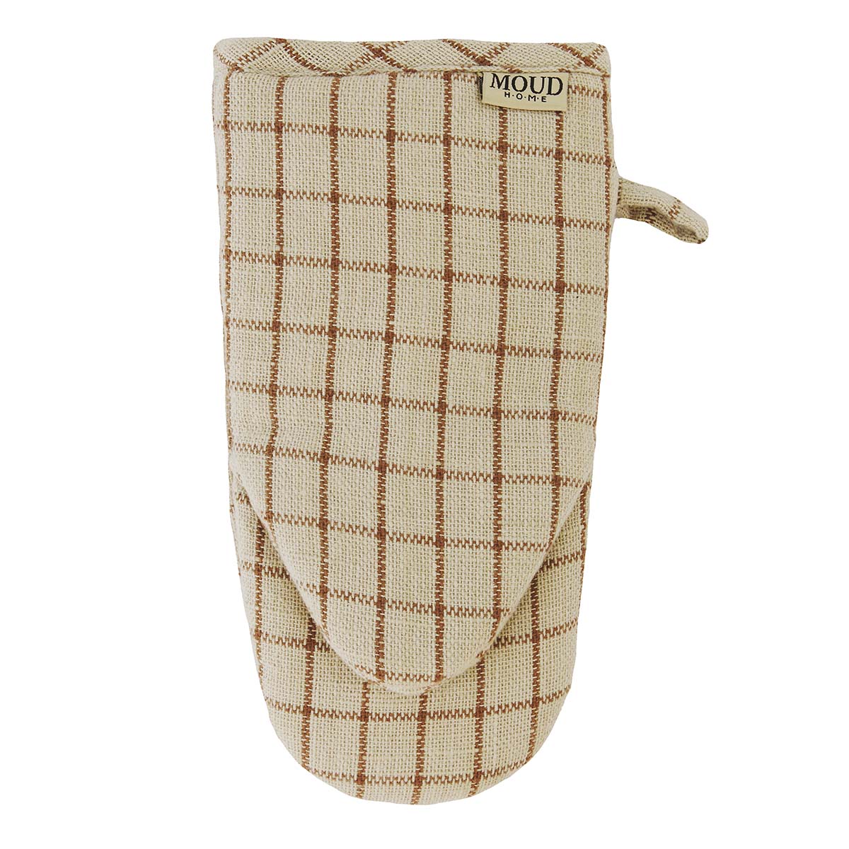 Produktbillede af MOUD Home NORDIC ovnhandske sand/brun tern i premium kvalitet