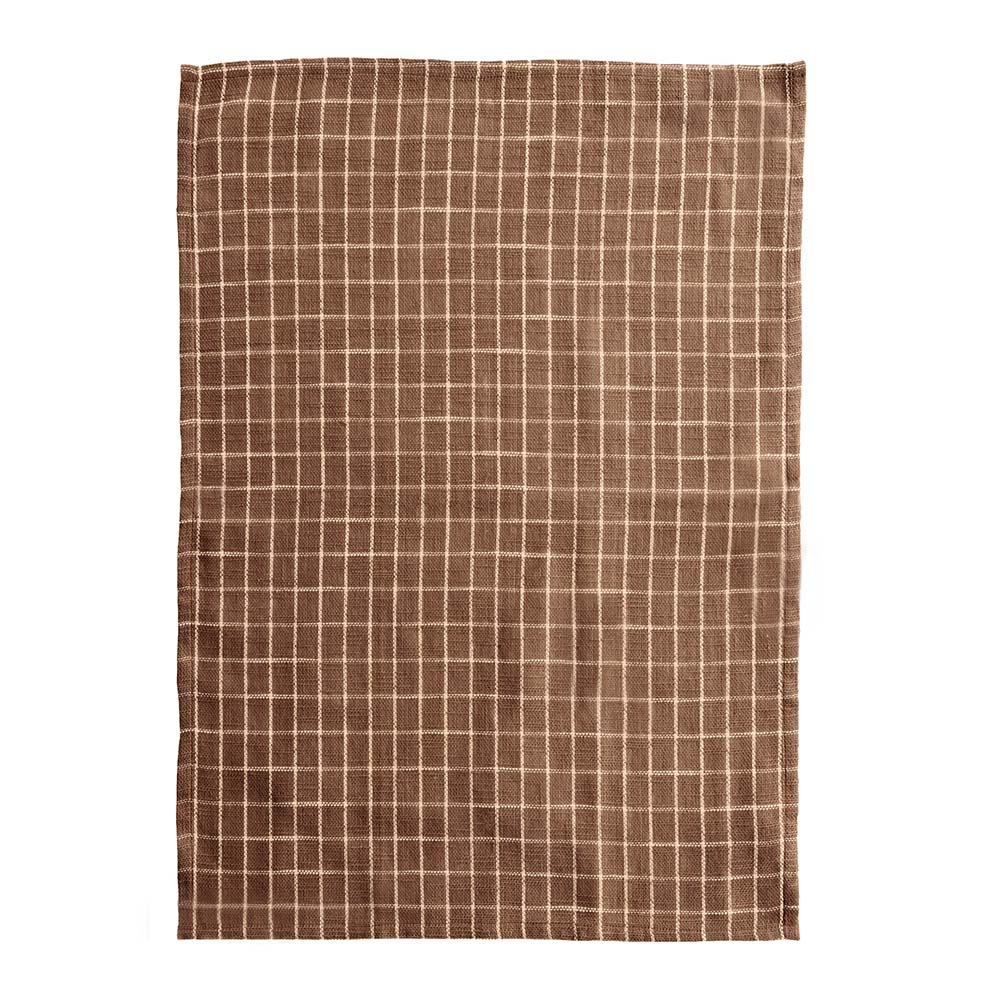 Produktbillede af MOUD Home NORDIC viskestykke brun/sand tern i premium kvalitet