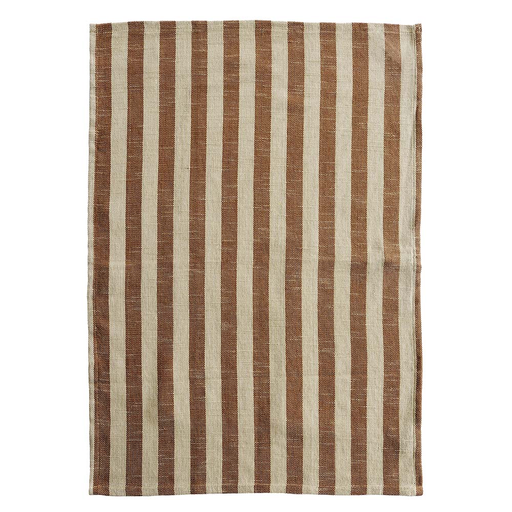 Produktbillede af MOUD Home NORDIC viskestykke sand/brun striber i premium kvalitet