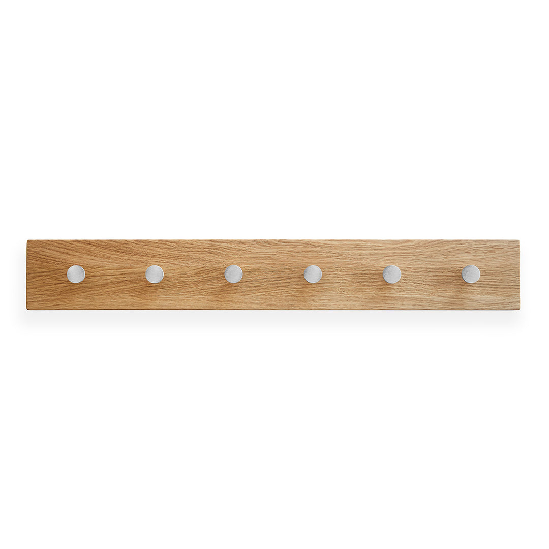 Produktbillede af MOUD Home OAK Knagerække Egetræ Med Stål Knager 70 cm i premium kvalitet