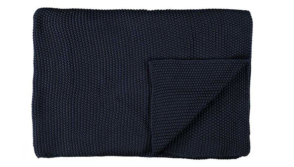 Produktbillede af Marc Ó Polo Nordic Knit plaid Indigo blue på tilbud i høj kvalitet