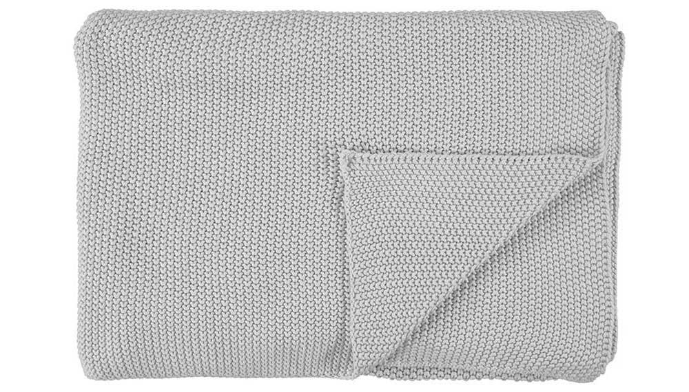 Produktbillede af Marc Ó Polo Nordic knit plaid Silver på tilbud i høj kvalitet
