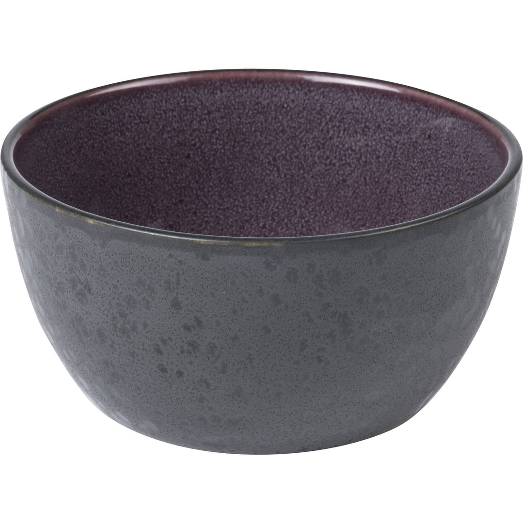 Bitz Bitz Skål 14 cm., sort og lilla – frontbillede (Skål)